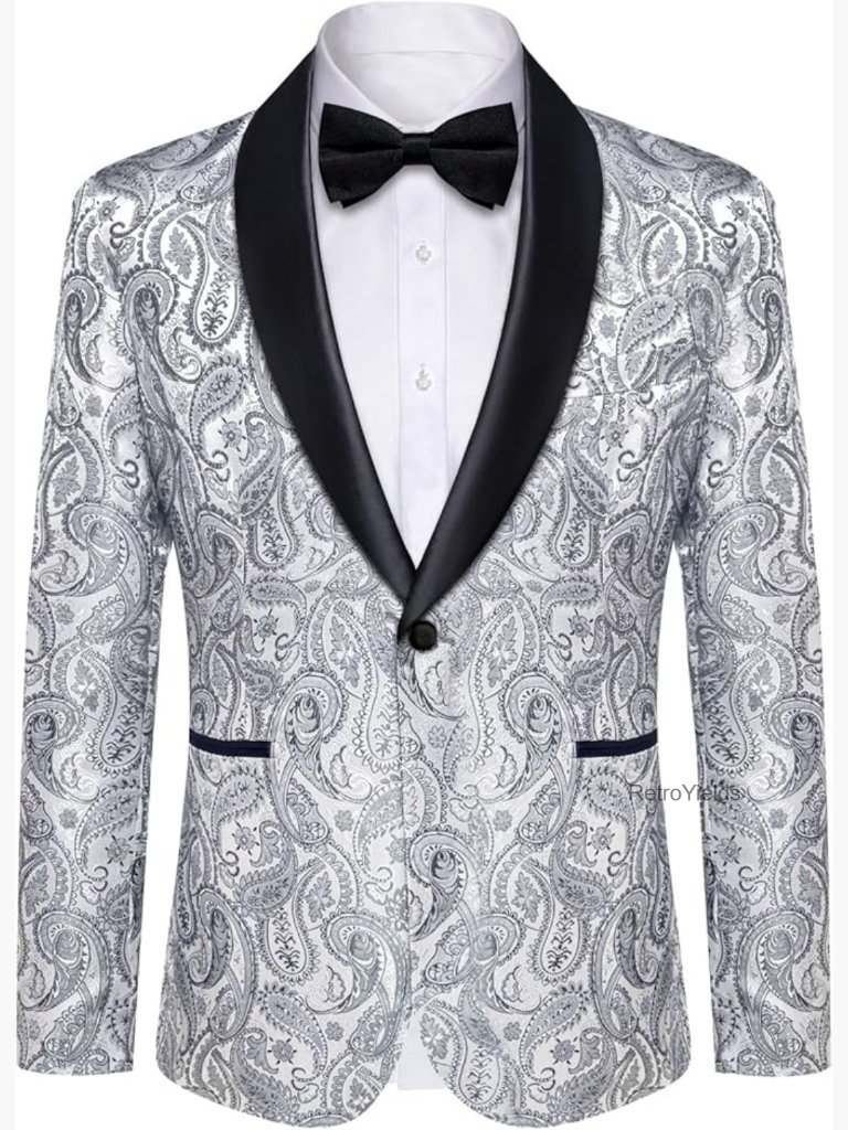 One Button Shawl Lapel Tuxedo Sport Coat Casual Dress Suit Jacket